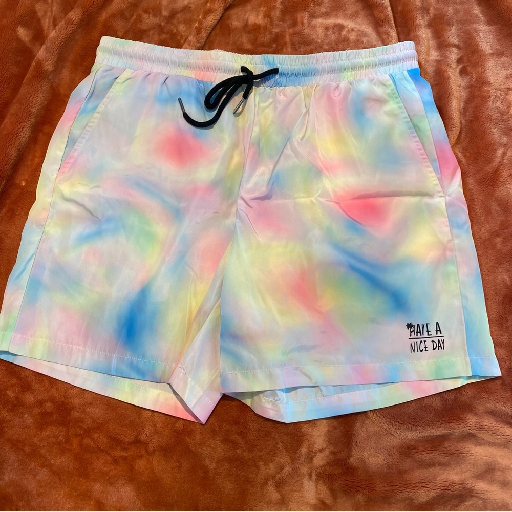 SHEIN Tie Dye Swim Trunks